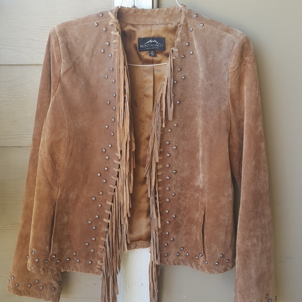 Leather suede jacket